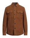 Drumohr Man Shirt Camel Size 42 Cotton In Beige