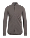 Drumohr Man Shirt Khaki Size M Cotton In Beige