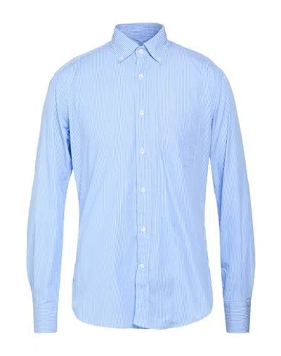 Drumohr Man Shirt Light Blue Size 15 Cotton