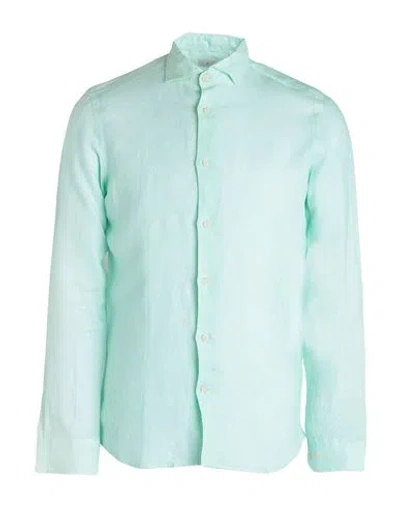 Drumohr Man Shirt Light Green Size S Linen