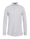 Drumohr Man Shirt Light Grey Size Xxl Cotton