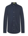 Drumohr Man Shirt Midnight Blue Size Xl Cotton In Blue
