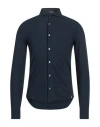 Drumohr Man Shirt Navy Blue Size Xs Cotton