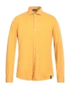 Drumohr Man Shirt Ocher Size Xl Cotton In Yellow