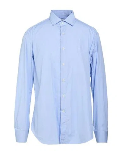 Drumohr Man Shirt Sky Blue Size 14 ½ Cotton