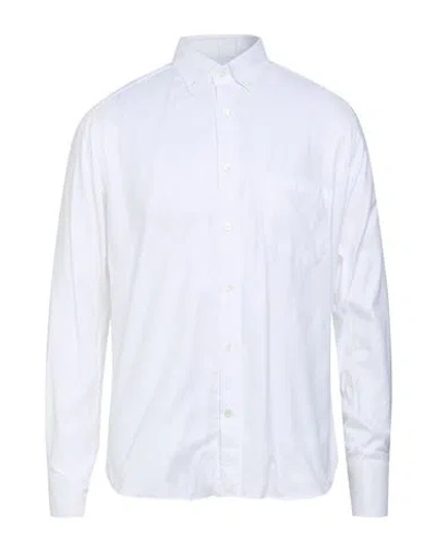 Drumohr Man Shirt White Size 15 Cotton