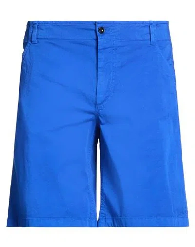 Drumohr Man Shorts & Bermuda Shorts Bright Blue Size 38 Cotton, Elastane