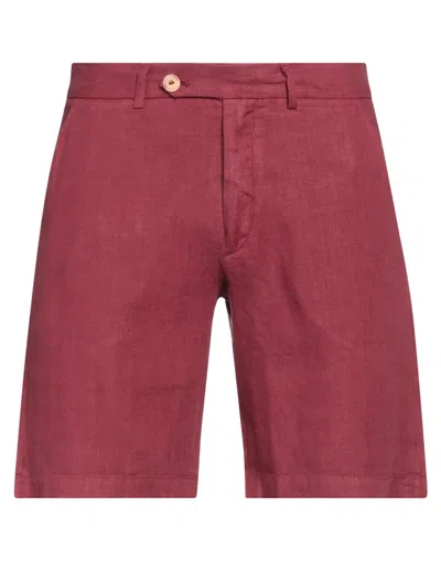 DRUMOHR DRUMOHR MAN SHORTS & BERMUDA SHORTS GARNET SIZE XS LINEN