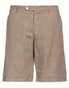 Drumohr Man Shorts & Bermuda Shorts Light Brown Size L Linen In Beige