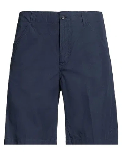 Drumohr Man Shorts & Bermuda Shorts Navy Size 38 Cotton In Blue