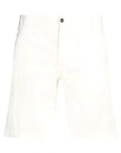 Drumohr Man Shorts & Bermuda Shorts White Size 38 Cotton, Elastane In Neutral