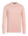 Drumohr Man Sweater Apricot Size 42 Cotton In Orange