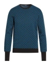 Drumohr Man Sweater Azure Size 38 Cashmere In Blue