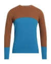 Drumohr Man Sweater Azure Size 42 Cashmere In Blue