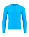 Drumohr Man Sweater Azure Size 44 Lambswool In Blue