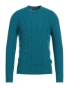 Drumohr Man Sweater Azure Size 48 Lambswool In Burgundy