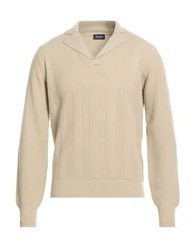 Drumohr Man Sweater Beige Size 40 Cashmere In Neutral