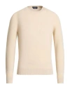 Drumohr Man Sweater Beige Size 40 Lambswool In Neutral
