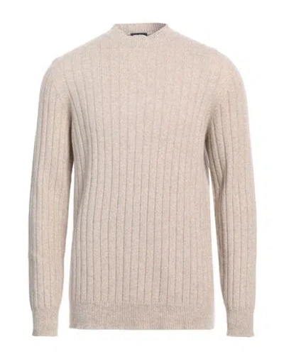 Drumohr Man Sweater Beige Size 42 Cashmere, Wool In Neutral