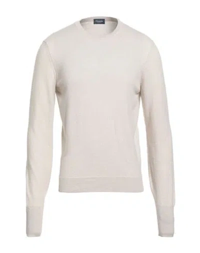 Drumohr Man Sweater Beige Size 50 Cashmere In Multi