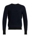 Drumohr Man Sweater Black Size 40 Cashmere In Blue