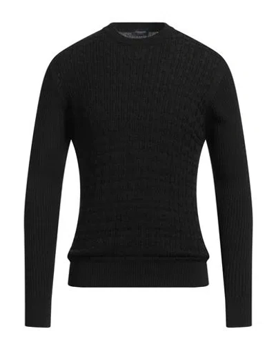 Drumohr Man Sweater Black Size 40 Merino Wool