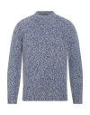 Drumohr Man Sweater Blue Size 40 Lambswool In Blue