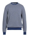 Drumohr Man Sweater Blue Size 44 Cashmere