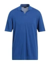 Drumohr Man Sweater Blue Size 44 Cotton