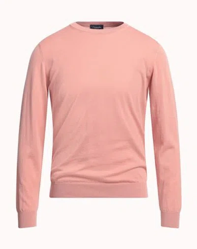 Drumohr Man Sweater Blush Size 38 Cotton In Pink