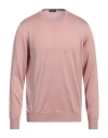 Drumohr Man Sweater Blush Size 42 Cotton In Pink