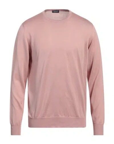 Drumohr Man Sweater Blush Size 42 Cotton In Pink
