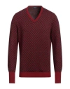 Drumohr Man Sweater Brick Red Size 40 Cashmere