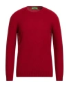 Drumohr Man Sweater Brick Size 44 Lambswool In Red