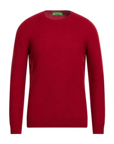 Drumohr Man Sweater Brick Size 44 Lambswool In Red