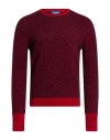Drumohr Man Sweater Brick Size 46 Cashmere In Burgundy