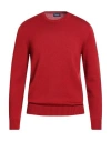 Drumohr Man Sweater Brick Size 46 Merino Wool In Red