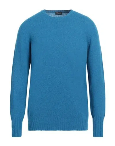 DRUMOHR DRUMOHR MAN SWEATER BRIGHT BLUE SIZE 42 LAMBSWOOL