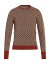 Drumohr Man Sweater Brown Size 36 Cashmere