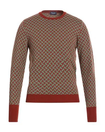 Drumohr Man Sweater Brown Size 36 Cashmere