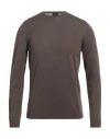 Drumohr Man Sweater Brown Size 36 Cotton