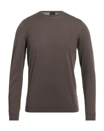 DRUMOHR DRUMOHR MAN SWEATER BROWN SIZE 36 COTTON