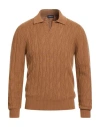Drumohr Man Sweater Brown Size 40 Lambswool