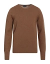 Drumohr Man Sweater Brown Size 42 Lambswool