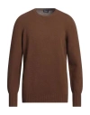 Drumohr Man Sweater Brown Size 42 Lambswool