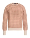 Drumohr Man Sweater Brown Size 44 Cashmere In Neutral