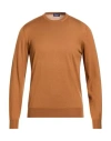 Drumohr Man Sweater Brown Size 46 Cashmere, Merino Wool, Silk