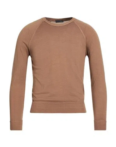Drumohr Man Sweater Camel Size 36 Super 140s Wool