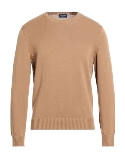 Drumohr Man Sweater Camel Size 40 Cotton In Neutral