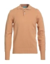 Drumohr Man Sweater Camel Size 40 Lambswool